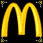 Four identical display a golden arch logo above yellow text reading "Would you like fries with that?" on dark brown backgrounds with decorative borders