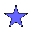 Blue star-shaped icons arranged in a , each with distinct pixelated edges and varying internal shading patterns