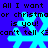 Blue background with black text repeating 'All I want or christmaor is you! can't tell <' and light blue snowflake shapes.