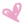 Animated sequence of heart-shaped icons in pastel colors transitioning through pink, peach, orange, yellow, green, cyan, blue, purple hues.