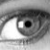 A 3x3 contact sheet of grayscale eye close-ups with animated text appearing across frames, forming the phrase "i love it when our eyes meet" in pixelated font.