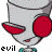 Animated contact sheet of a cartoon alien character with red and cyan eyes, displaying sequential frame changes in eye color and facial expression across 13 sampled frames.
