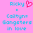 Pixelated text and symbols on a pink background with cyan and red elements.