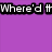 Purple background with black text 'Where'd #', a horse's head in motion, and repeated 'LG' watermarks.
