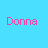 Pixelated pink text variations of 'Donna' and 'Do na' on a solid light blue background with no animation.