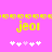 Pixelated yellow text 'jeol' on pink background with repeating yellow-and-pink border and white/pink flower icons below.