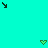 A static contact sheet of a 4x3 grid showing animated frames from an AOL Instant Messenger buddy icon with cyan background, green hearts, black arrows, and yellow text.