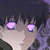 Animated sequence of a character with black hair and purple eyes, showing facial expressions including closed eyes and hand gestures near the face.