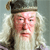 Pixelated portrait of a person with long white hair and a dark cap, wearing a light-colored garment against a muted background.