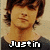 Two side-by-side pixelated images of a person with brown hair, one showing front view labeled 'Justin' and the other profile view labeled 'Chatwin'.