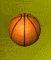 Three sports balls displayed on a yellow-green background: an orange basketball with black lines, a black-and-white soccer ball, and a white volleyball with gray seams.
