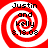 Red and white spiral pattern with black text reading "Justin and Kelly 8.18.08" in four identical quadrants.