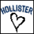 Two side-by-side display 'HOLLISTER' text above heart symbols; left shows a black outlined heart, right shows a gray outlined heart