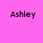 Four identical pixelated 'Ashley' text icons on pink background with yellow rectangular overlays in different positions.
