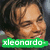 Two side-by-side pixelated images of a person with short brown hair, each with a green banner displaying white text at the bottom.
