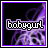 Animated icon with purple scissors and white smoke on black background, text 'babygirl' in pixelated font.