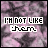Pixelated text 'I'M NOT LIKE them' on a pink and black abstract background with subtle animation changes.