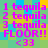 Pixelated text and symbols on a multicolored background with repeated elements