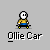 Pixel art animation of a character with white head and yellow shirt performing actions around gray cars on gray background.