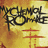 Pixelated image with red and yellow sections displaying band name text and enthusiastic fan message.
