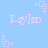 Light blue background with repeating pink pixelated text 'Kayla' and small square patterns in lighter blue.