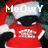 A pixelated character in red Santa attire with a white hat and black sunglasses, holding up two hands against a dark background.