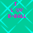 Pixelated cyan background with light cyan diamond pattern, four identical pink text blocks reading "I L UV B-BALL"
