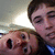 Two people in a selfie pose with one person's head tilted back, showing different facial expressions across frames.