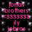 A static image displays repeated text in pink and white on a black background with scattered light spots.