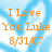 Pixelated orange text on a blue and white gradient background reads "I Love You Luke 8/31/07" in three lines.