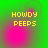 Green background with pink circular gradients and yellow pixelated text reading HOWDY PEEPS in two lines.
