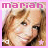 Pixelated image of a smiling woman with light brown hair, pink border, and 'mariah' text at top, with a star symbol below her face.