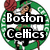 Green circular wreath with white text and red rose, featuring a basketball player in green and white uniform with red accents, holding a red cane, with text overlays changing across frames.