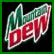 Static pixelated icon featuring a stylized 'Dew' text in red with white outline, set against dark background and green leafy shape.