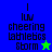 A split-screen icon with blue and green backgrounds displaying text 'I luv cheering LaBtlebics Storm' and a star symbol, where the top-right lacks the star