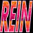 Static pixelated icon featuring bold gradient text "PEW" on a black background with orange-pink color scheme and white outlines.
