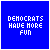 A 4x3 grid of blue animated frames showing pixelated text variations and scattered white star-like symbols on a solid blue background.
