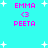Cyan background with white starbursts; four identical text blocks in pink pixelated font reading 'EMMA <3 PEETA' arranged in a