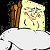 A pixelated cartoon character with a yellow face and red mouth on the left side of a split-screen image, next to green text reading "Original Icons .com" on a dark green background.