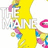 Yellow star-shaped icon with colorful pixelated accents and repeated 'THE MAINE' text overlay, partially obscured by gray rectangle.