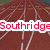 A static image of a red running track with white lane lines, featuring partial text overlays reading "Southridge" and "Track" in the top section and "Star" in the bottom left.