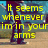 Animated sequence showing a character in blue jeans and dark shirt with yellow text overlays changing across frames.
