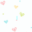 Pixelated heart shapes float over a white background with the names "CONNOR" and "LOVE" in light blue text, some hearts have small colored dots attached.