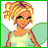 Pixelated cartoon fairy character with blonde hair, green wings, and light green outfit across four animation frames showing full body, upper torso, legs, and text label.