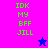 Pixelated text and star symbols on split-color backgrounds with green text and star colors changing between frames.