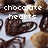 Pixelated chocolate hearts and cookies with overlaid text reading 'chocolate is the best way 2' and 'heat a heart' on a light background.