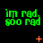 Green pixelated text 'im rad, $oo rad' on black background with orange symbols changing across frames.