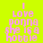 Four display pink pixelated text on colored backgrounds with slight variations in text alignment and background color