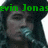 A pixelated image of a person with long dark hair and a green text overlay reading "evin Jonastud Muffi" across the top.