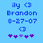 Pixelated blue background with blue text and purple heart symbols, showing two identical static frames with slight heart position differences.